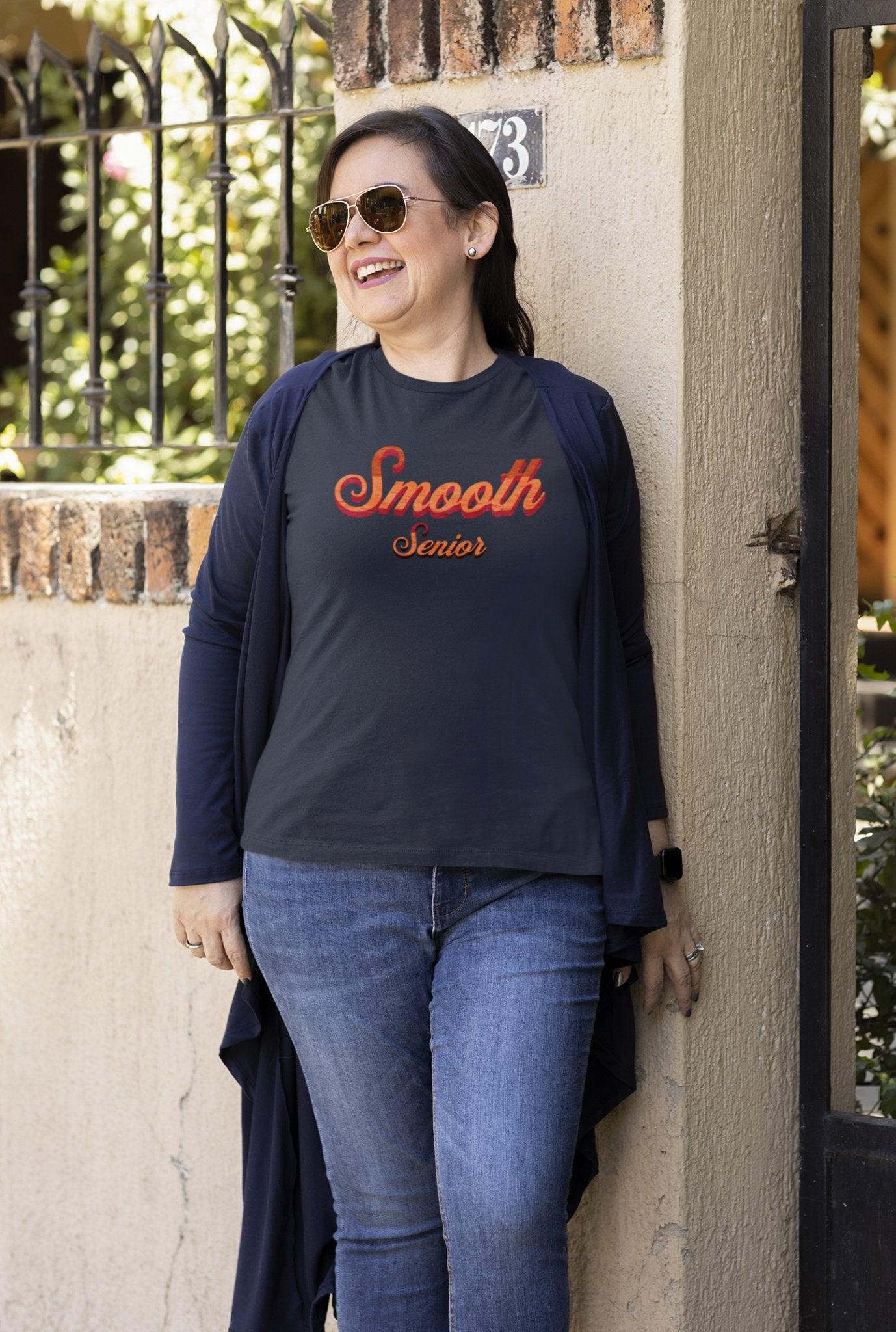 Vintage 'Smooth Senior' Tee for our Beloved Senior Citizens Unisex T - Shirt - Encore2woBlackS