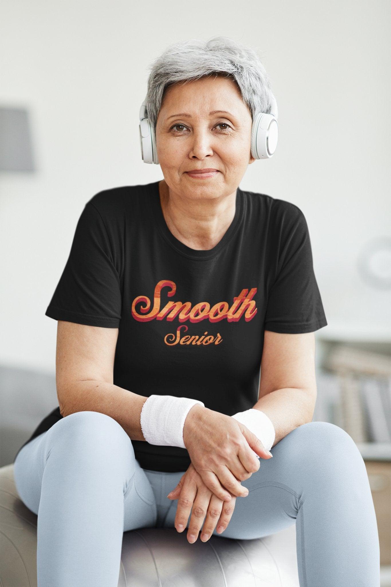 Vintage 'Smooth Senior' Tee for our Beloved Senior Citizens Unisex T-Shirt - Encore2woBlackS