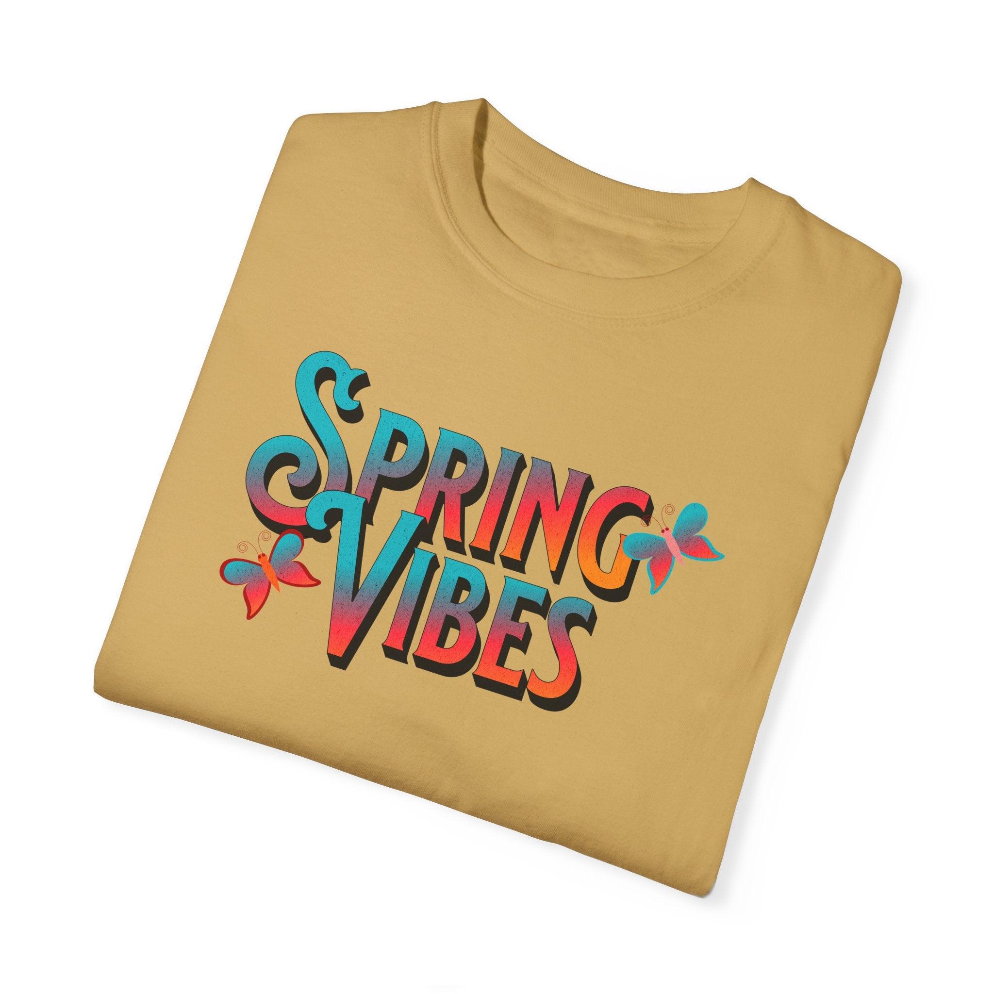 Vintage Spring Vibes Comfort Colors T - Shirt, Garment - Dyed - Encore2woMustardS