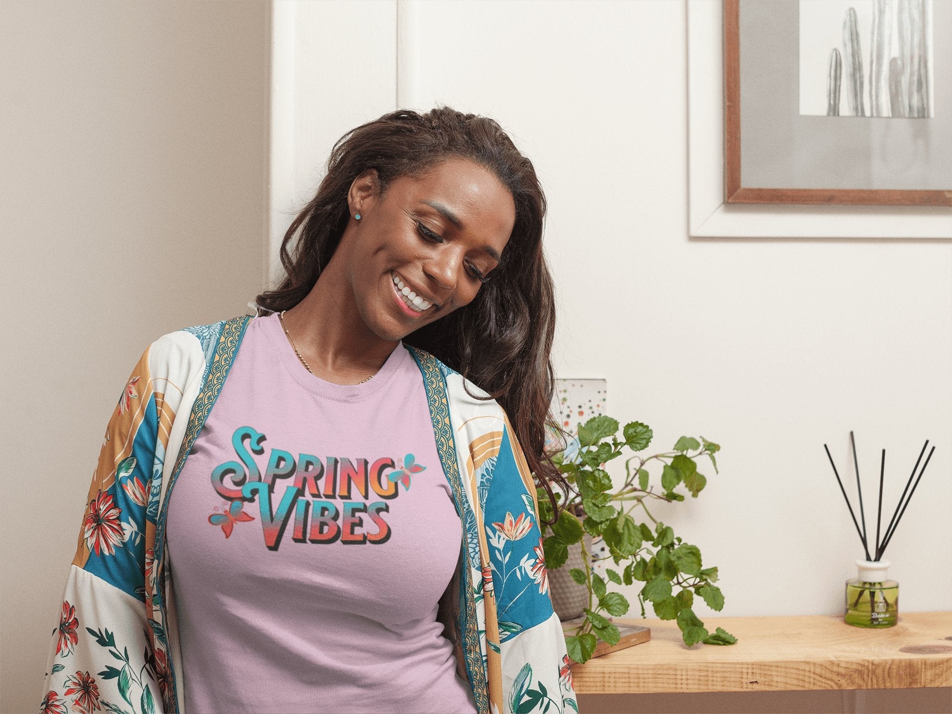 Vintage Spring Vibes Comfort Colors T-Shirt, Garment - Dyed - Encore2woBlackS
