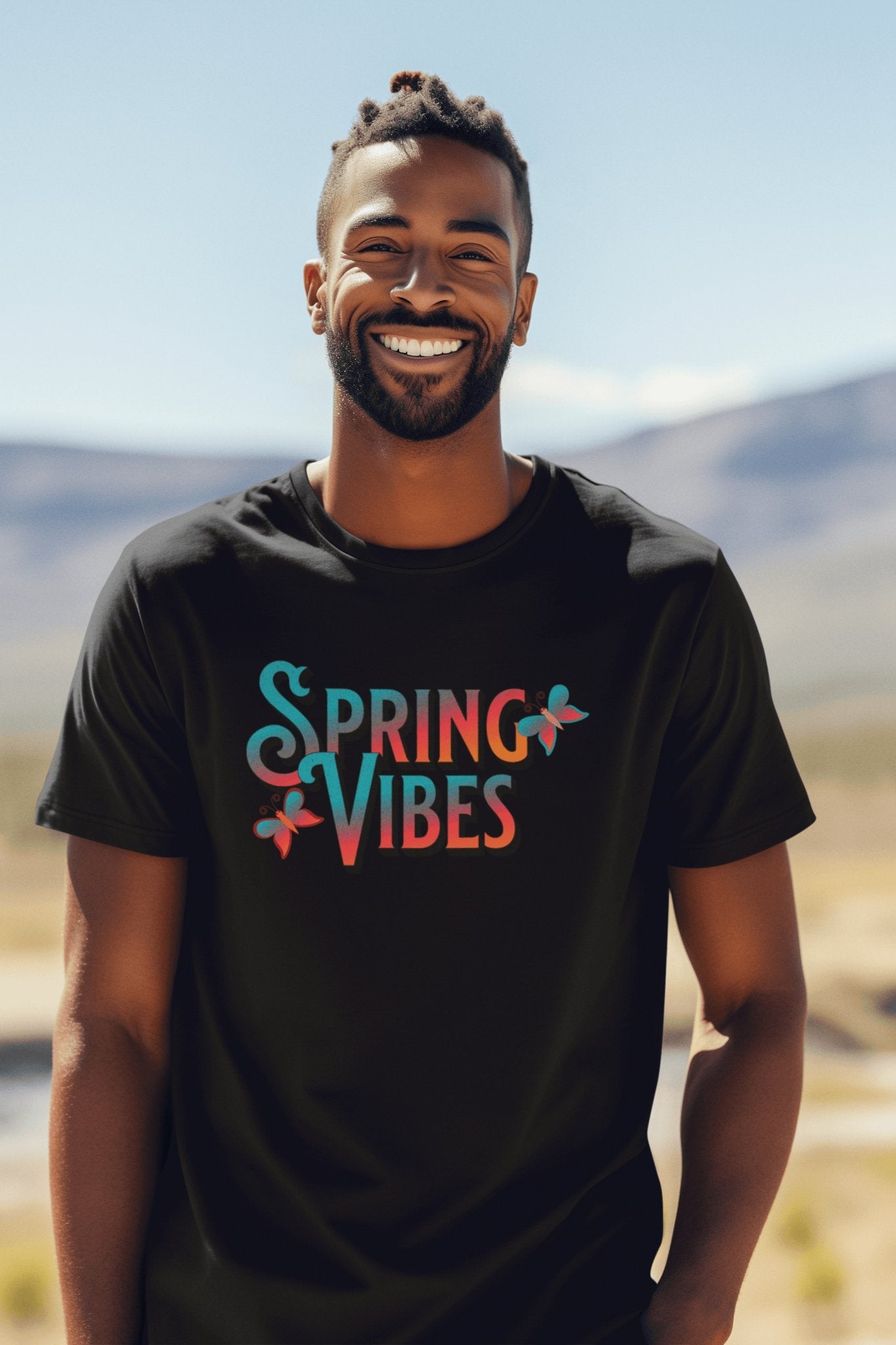 Vintage Spring Vibes Comfort Colors T-Shirt, Garment - Dyed - Encore2woBlackS
