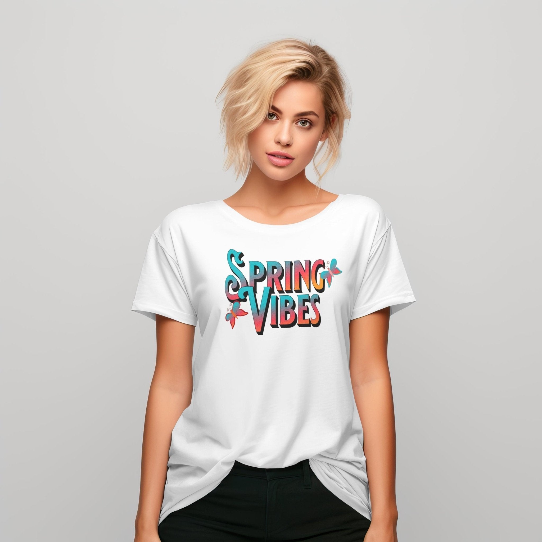 Vintage Spring Vibes Comfort Colors T-Shirt, Garment - Dyed - Encore2woBlackS