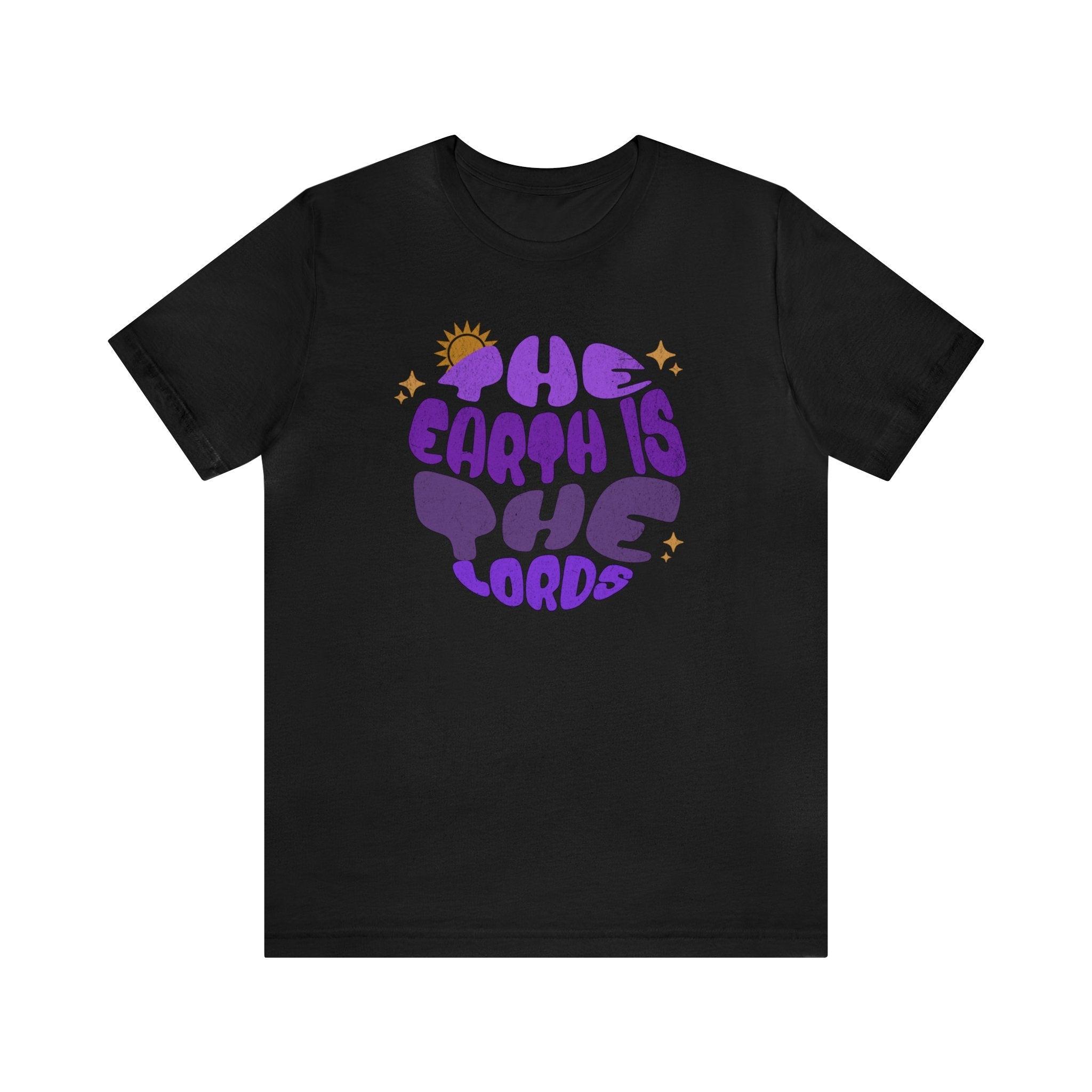 Vintage 'The Earth is the Lord's' Circular Designed Tee Unisex T-Shirt - Encore2woBlackS