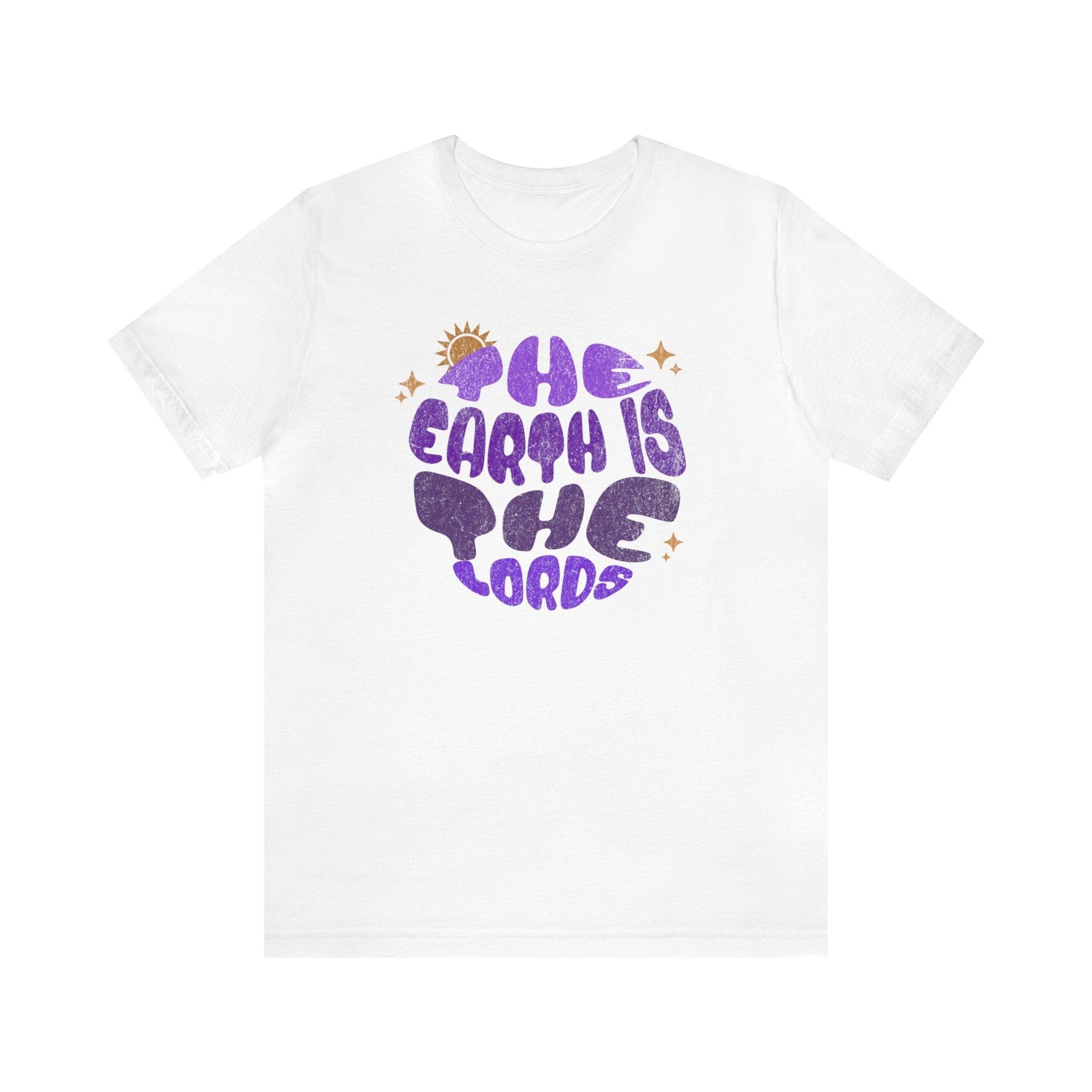 Vintage 'The Earth is the Lord's' Circular Designed Tee Unisex T-Shirt - Encore2woWhiteS