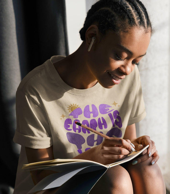 Vintage 'The Earth is the Lord's' Circular Unisex T-Shirt - Encore2woBlackS