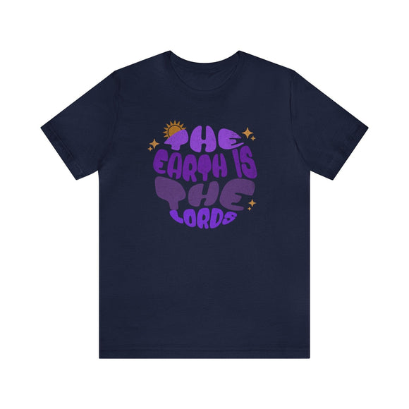 Vintage 'The Earth is the Lord's' Circular Unisex T-Shirt - Encore2woNavyS