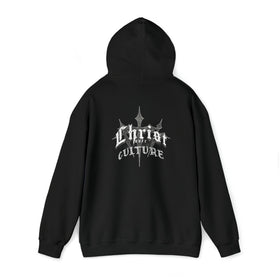 Vintage Y2K 'Christ Over Culture' Streetwear Hoodie Unisex Heavy Blend - Encore2woBlackS