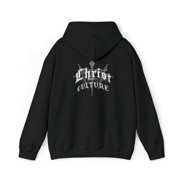 Vintage Y2K 'Christ Over Culture' Unisex Streetwear Hoodie - Encore2woNavyS