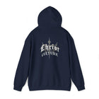 Vintage Y2K 'Christ Over Culture' Unisex Streetwear Hoodie - Encore2woNavyS