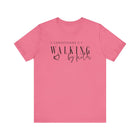 Walking by Faith Inspirational Christian Graphic Tee - Encore2woCharity PinkS