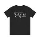 Walking by Faith Inspirational Christian Graphic Tee - Encore2woBlackS