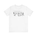 Walking by Faith Inspirational Christian Graphic Tee - Encore2woWhiteS