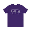 Walking by Faith Inspirational Christian Graphic Tee - Encore2woTeam PurpleS