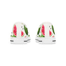 Watermelon Fresh Low Top Canvas Sneakers – Women’s Summer Fruit Print Shoes - Encore2woUS 5.5White sole