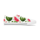 Watermelon Fresh Low Top Canvas Sneakers – Women’s Summer Fruit Print Shoes - Encore2woUS 5.5White sole