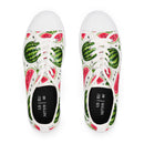 Watermelon Fresh Low Top Canvas Sneakers – Women’s Summer Fruit Print Shoes - Encore2woUS 5.5White sole