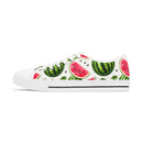 Watermelon Fresh Low Top Canvas Sneakers – Women’s Summer Fruit Print Shoes - Encore2woUS 5.5White sole