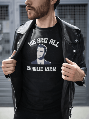 We Are All Charlie Kirk Pop Art Graphic Tee Statement Shirt - Encore2woArmyS