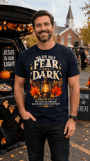 We Do Not Fear the Dark Psalm 27:1 Christian Halloween Tee - Encore2woTeam PurpleS