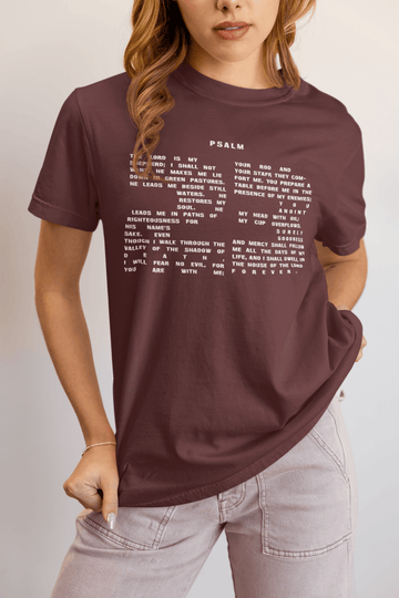 Wear Psalm 23 with Confidence – “The Lord Is My Shepherd” T-Shirt - Encore2woMaroonS