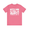 With God We Shall Do Valiantly T-Shirt - Proverbs 60:12 Retro - Encore2woCharity PinkS
