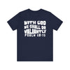 With God We Shall Do Valiantly T-Shirt - Proverbs 60:12 Retro - Encore2woNavyS
