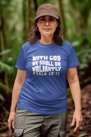 With God We Shall Do Valiantly T-Shirt - Proverbs 60:12 Retro - Encore2woBlackS