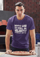 With God We Shall Do Valiantly T-Shirt - Proverbs 60:12 Retro - Encore2woCharity PinkS