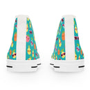 Women's Cute Summer Fruits High Top Sneakers, Fruit Pattern Shoes Fun and Playful Sneakers - Encore2woUS 5.5Black sole