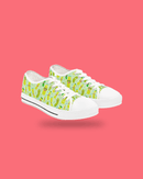 Women's Happy Pickle Pattern Low Top Sneakers Fun Quirky Shoes - Encore2woUS 5.5White sole