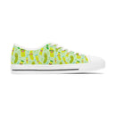 Women's Happy Pickle Pattern Low Top Sneakers Fun Quirky Shoes - Encore2woUS 5.5White sole