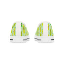 Women's Happy Pickle Pattern Sneakers - Fun & Quirky Casual Shoes Low Top - Encore2woUS 5.5White sole