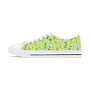 Women's Happy Pickle Pattern Sneakers - Fun & Quirky Casual Shoes Low Top - Encore2woUS 5.5White sole