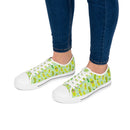 Women's Happy Pickle Pattern Sneakers - Fun & Quirky Casual Shoes Low Top - Encore2woUS 5.5White sole