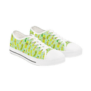 Women's Happy Pickle Pattern Sneakers - Fun & Quirky Casual Shoes Low Top - Encore2woUS 5.5White sole