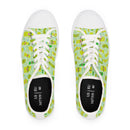 Women's Happy Pickle Pattern Sneakers - Fun & Quirky Casual Shoes Low Top - Encore2woUS 5.5White sole