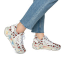 Women’s Red Cardinal Pattern Mesh Sneakers – Lightweight Breathable Casual Shoes - Encore2woWhite soleUS 5.5