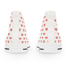 Women's Retro Heart Pattern High Top Sneakers - Encore2woUS 5.5Black sole