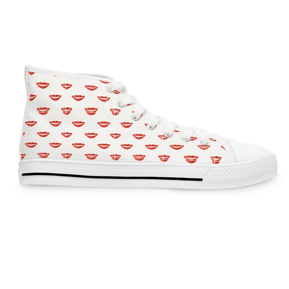 Women's Retro Heart Pattern High Top Sneakers - Encore2woUS 5.5Black sole
