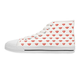 Women's Retro Heart Pattern High Top Sneakers - Encore2woUS 5.5Black sole