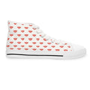 Women's Retro Heart Pattern High Top Sneakers - Encore2woUS 5.5Black sole