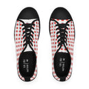 Women's Retro Heart Pattern Low Top Sneakers - Encore2woUS 5.5White sole