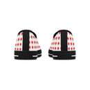 Women's Retro Heart Pattern Low Top Sneakers - Encore2woUS 5.5White sole