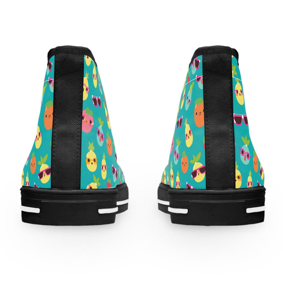Women's Summer Fruits High Top Sneakers - Encore2woUS 5.5Black sole