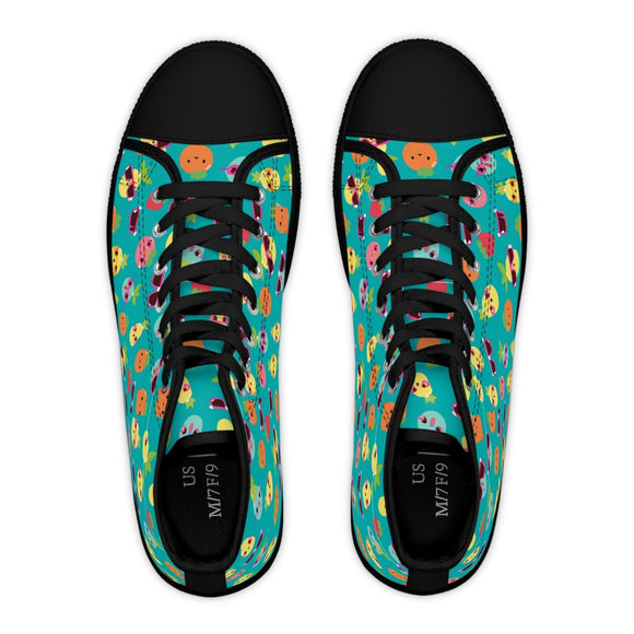 Women's Summer Fruits High Top Sneakers - Encore2woUS 5.5Black sole