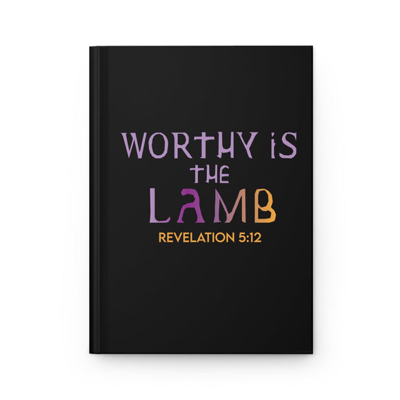 Worthy is the Lamb Journal Black Hardcover Christian Bible Study Diary - Encore2woJournal