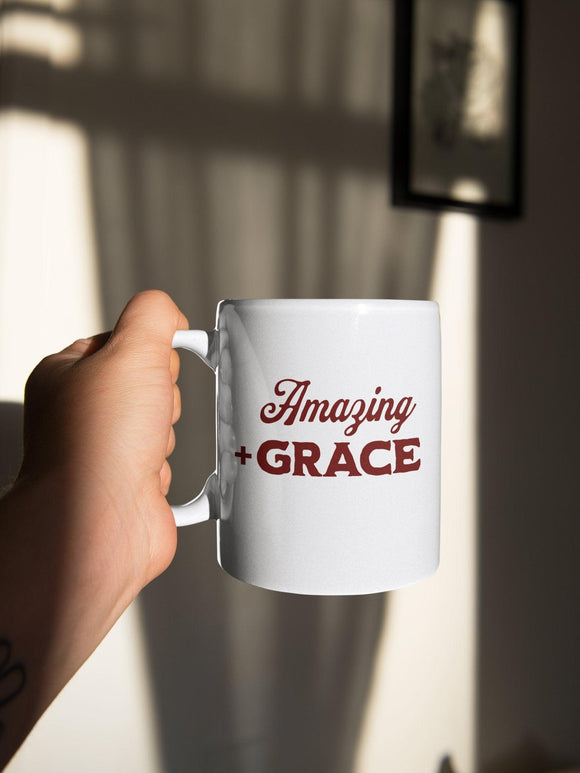 Amazing Plus Grace Stylish Inspiration Christian Hymn Inspired Mug - Encore2wo