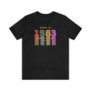 Customizable Born Year T-Shirt with I John 2:13 - Encore2woBlackS