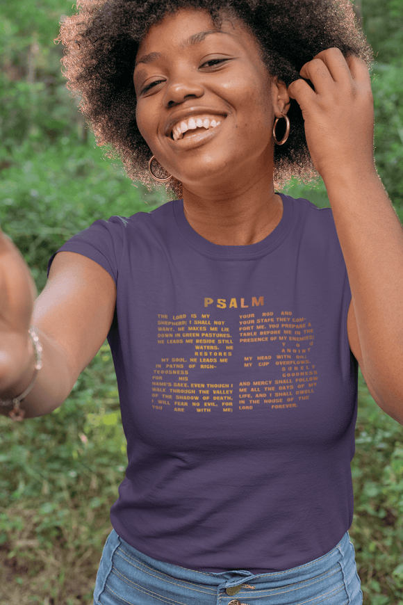 Psalm 23 Thanksgiving T-Shirt – Faith, Gratitude & God's Goodness - Encore2woBlackL