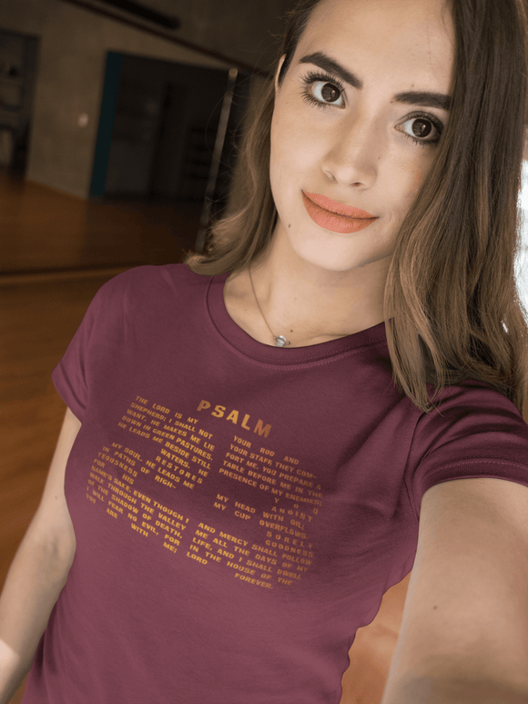 Psalm 23 Thanksgiving T-Shirt – Faith, Gratitude & God's Goodness - Encore2woBlackL